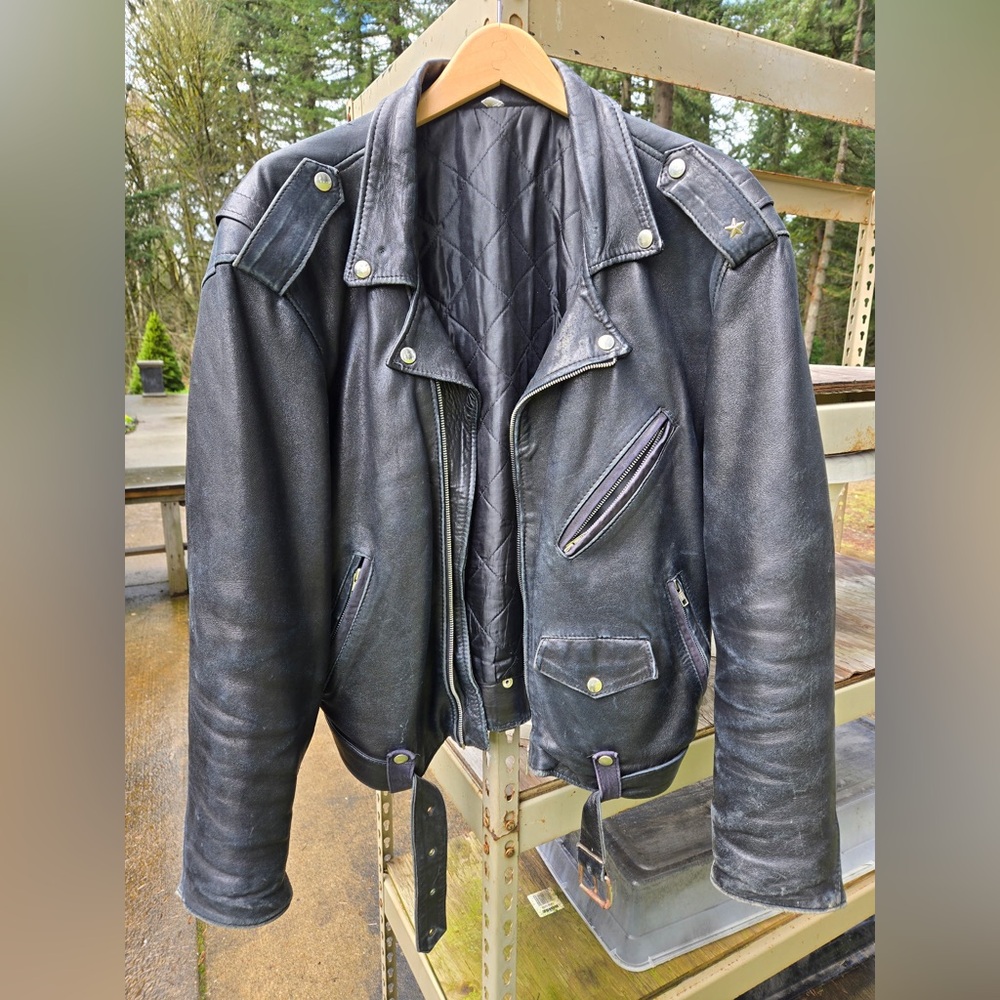 Vintage 1970s Women’s Leather Jacket Soft Leather Motorcycle Style